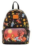 Loungefly Disney Winnie the Pooh Halloween Group Womens Double Strap Shoulder Bag Purse, One Size, Multi