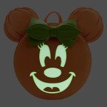 Loungefly Disney Glow FACE Minnie Pumpkin Mini Backpack