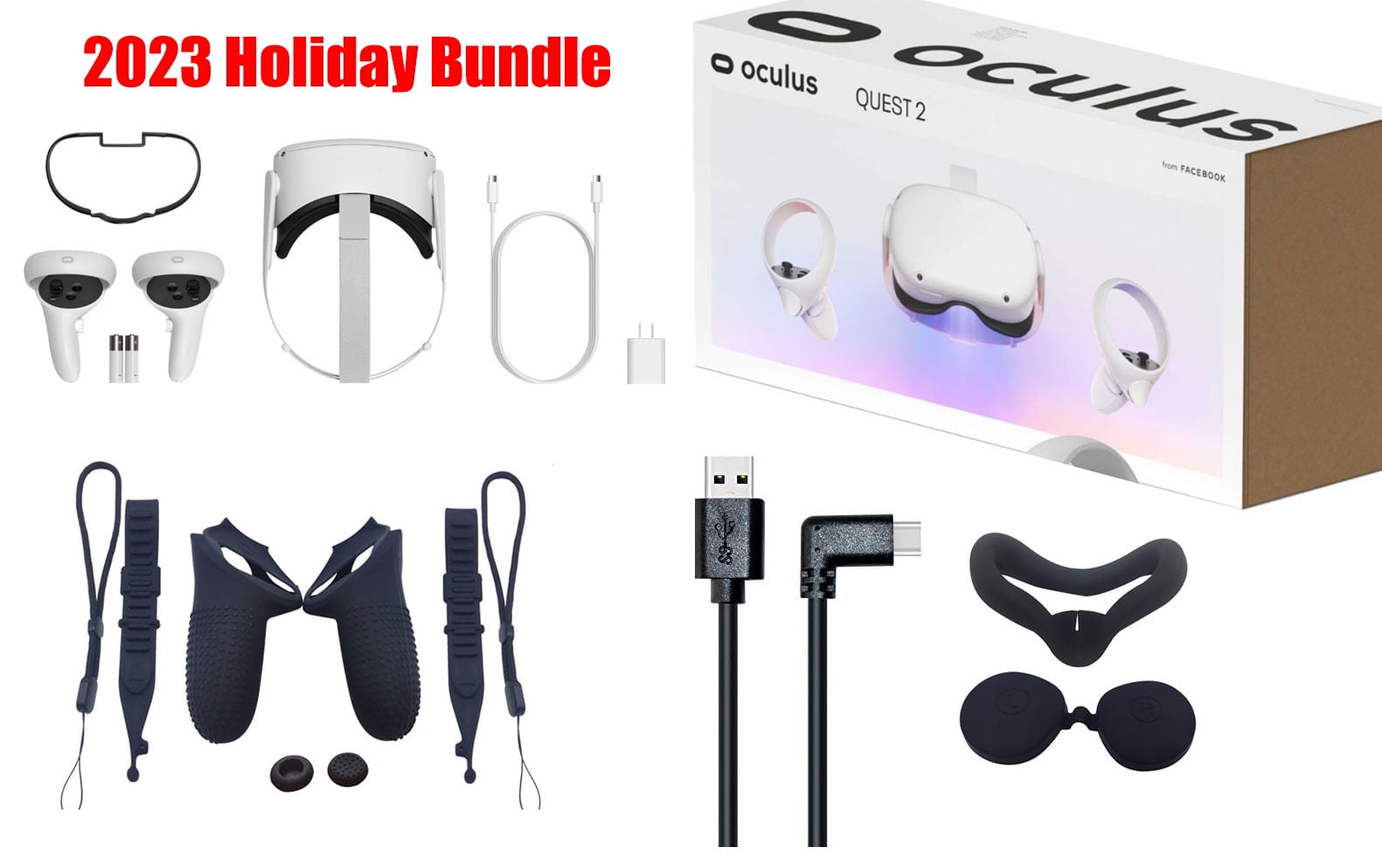 256GB Oculus Quest 2 VR Headset Bundle