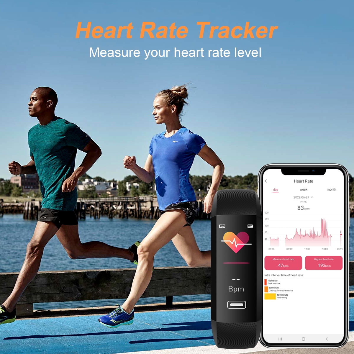 Women's Fitness Tracker with Heart Rate Monitor