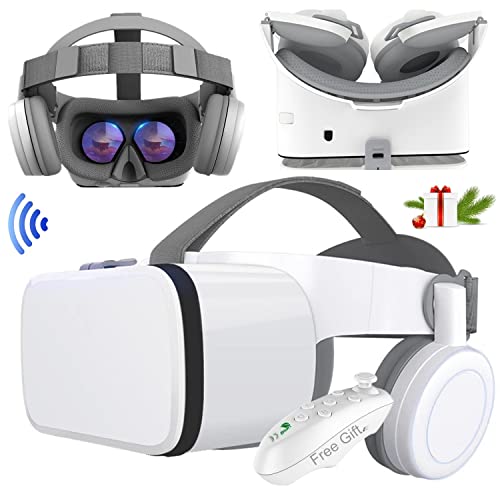 3D VR Headset with Controller and Headphones