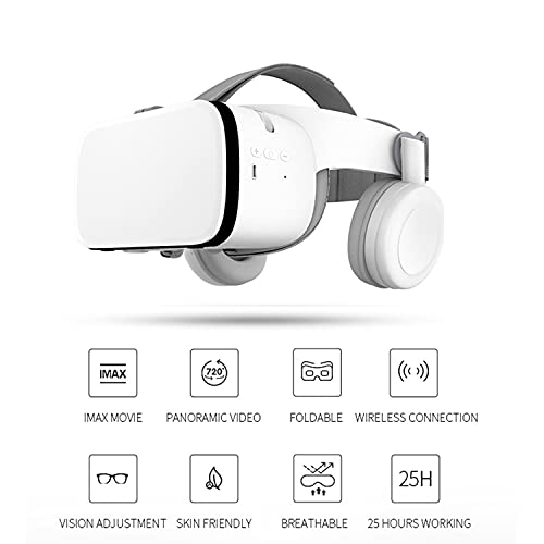 3D VR Headset with Controller and Headphones