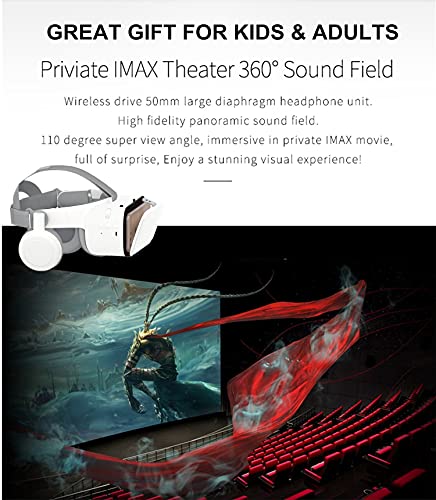 3D VR Headset with Controller and Headphones