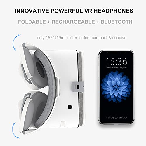 3D VR Headset with Controller and Headphones