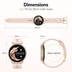 AGPTEK Pink Smartwatch for iOS and Android Phones