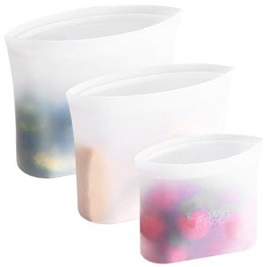 Silicone Food Storage Bags - 3 Pack Set