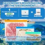 Gallon Size Reusable Silicone Freezer Bags - 8 Pack