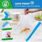 Gallon Size Reusable Silicone Freezer Bags - 8 Pack