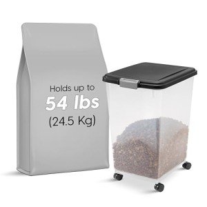 Airtight Pet Food Storage Container with Wheels
