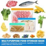 Gallon Size Reusable Silicone Freezer Bags - 8 Pack