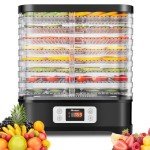 8-Tray Electric Food Dehydrator with Digital Timer