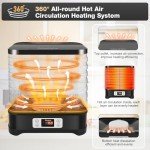 8-Tray Electric Food Dehydrator with Digital Timer