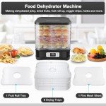 8-Tray Electric Food Dehydrator with Digital Timer