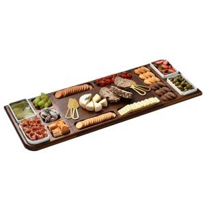Shanik Premium Charcuterie Board - Magnetic Cheese and Meat Board, Double-Sided Serving Tray and Cutting Board- Gift for Any Occasion Quality Assured Without Engraving