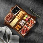Shanik Premium Charcuterie Board - Magnetic Cheese and Meat Board, Double-Sided Serving Tray and Cutting Board- Gift for Any Occasion Quality Assured Without Engraving