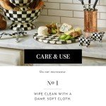 MACKENZIE-CHILDS Cheese Course, Cute Cheese Board and Serving Board for Charcuterie, Black-and-White Courtly Check