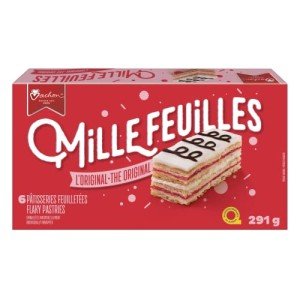 Vachon Mille Feuilles 1 Box Of 6 Flaky Pastries Snack Cakes 10 Ounces Made in Quebec