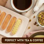 Matilde Vicenzi Vicenzovo Ladyfingers 14.10oz - Classic Italian Biscuits, Ladyfingers Cookies for Tiramisu, Kosher Dairy Cookies, Italian Bakery Dessert Gifts For Special Occasions 7.05 oz (200g), 2Pk