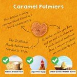 St Michel Caramel Palmiers Biscuits Made In France, pack of 4 (100g each) Non-GMO. Total of 48 Crunchy Caramel glazed Puff Pastry Butter Biscuits