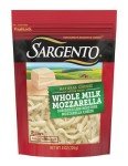 Sargento Shredded Whole Milk Mozzarella Cheese, 8 oz