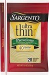 Sargento Provolone Natural Cheese Thin Slices, 20 ct