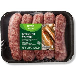 Bratwurst Sausage Links by Amazon Fresh, 19 Oz