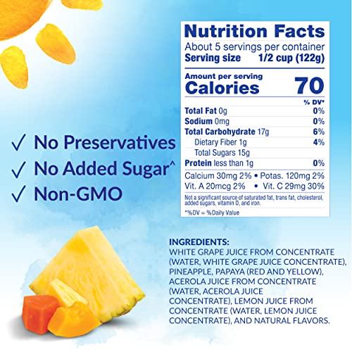 Tropical Fruit Jars in 100% Juice, 8 Count