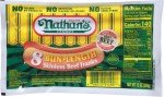 Nathan's 8 Bun-Length Skinless Beef Franks