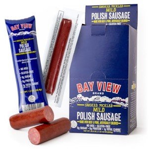 Bay View Smoked Pickled Polish Sausage Snacks - 16 Count