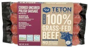 Teton Waters Grass-Fed Beef Polish Sausage, 10 oz