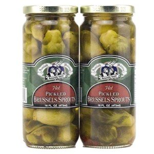 Amish Wedding Foods Hot Pickled Brussels Sprouts - 2 Jars