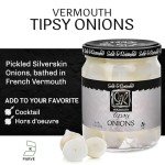 Tipsy Cocktail Onions with French Vermouth - 2 Pack
