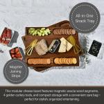 Shanik Premium Charcuterie Board - Magnetic Cheese and Meat Board, Double-Sided Serving Tray and Cutting Board- Gift for Any Occasion Quality Assured Without Engraving