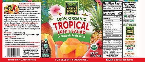 Organic Tropical Fruit Salad 14-Ounce Cans (6-Pack)
