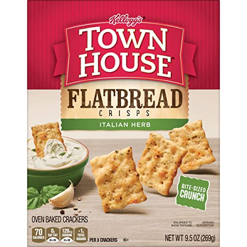 Italian Herb Flatbread Crisps, 9.5oz Snack Box