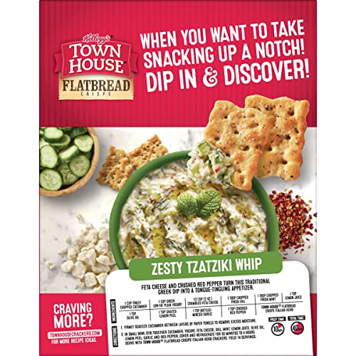 Italian Herb Flatbread Crisps, 9.5oz Snack Box