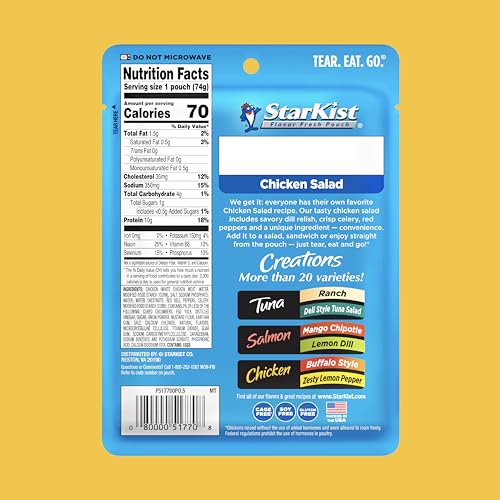 StarKist Chicken Salad Pouches, Pack of 12
