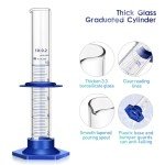 10ML Thick Glass Graduated Cylinder with Bumper Guards