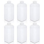 Plastic Sample Bottles with Caps, 16.9oz (6 Pcs)