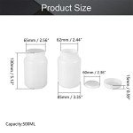 Othmro 10Pcs 500ml Wide Mouth Plastic Bottles