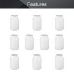 Othmro 10Pcs 500ml Wide Mouth Plastic Bottles