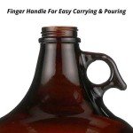 Amber Glass Jug 1 Gallon with 38mm Cap - 2 Pack