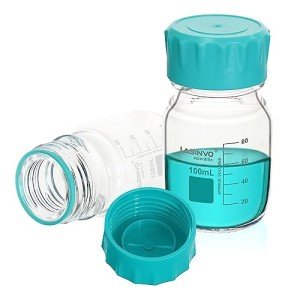 12PCS 100ml Glass Media Bottles with Caps