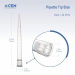 A-GEN 10mL Clear Filter Pipette Tips, Racked
