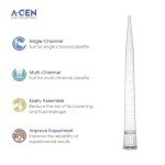 A-GEN 10mL Clear Filter Pipette Tips, Racked