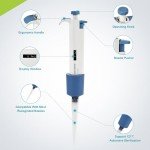 Adjustable Micropipette Pipettor 2-10ml with Tips