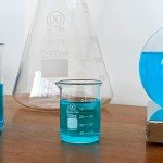 HUAOU 12-Piece 50ml Glass Beaker Set