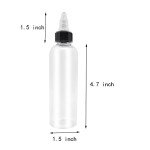 6-Pack 4oz Plastic Squeeze Dispensing Bottles