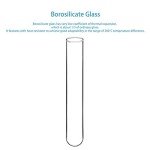 StonyLab Borosilicate Round Bottom Test Tubes - 30 Pack