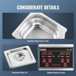 VEVOR 1.3L Ultrasonic Cleaning Machine with Timer